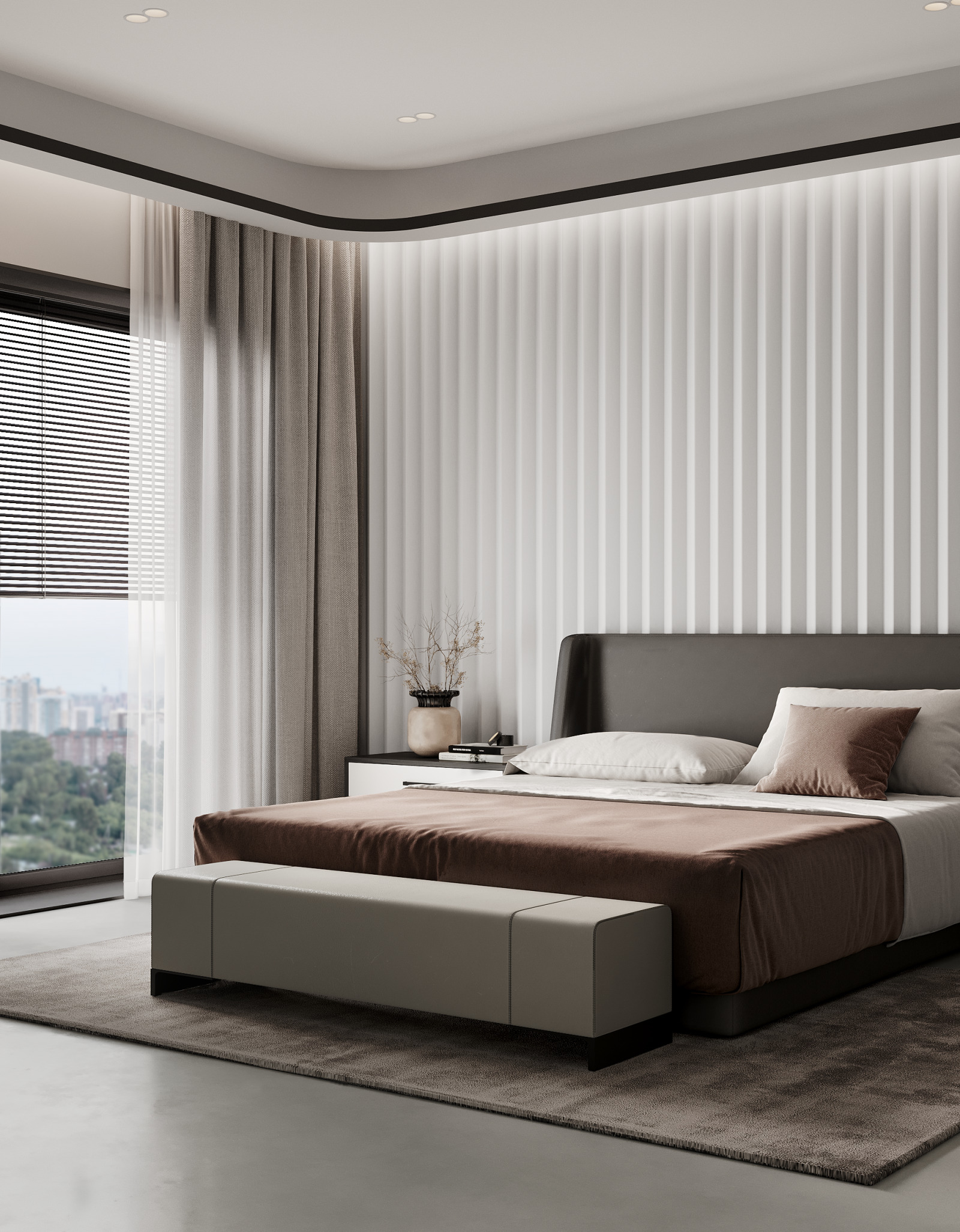 Стеновая панель под покраску Bello Deco СП 12/3 3000×200×40 фото в интерьере